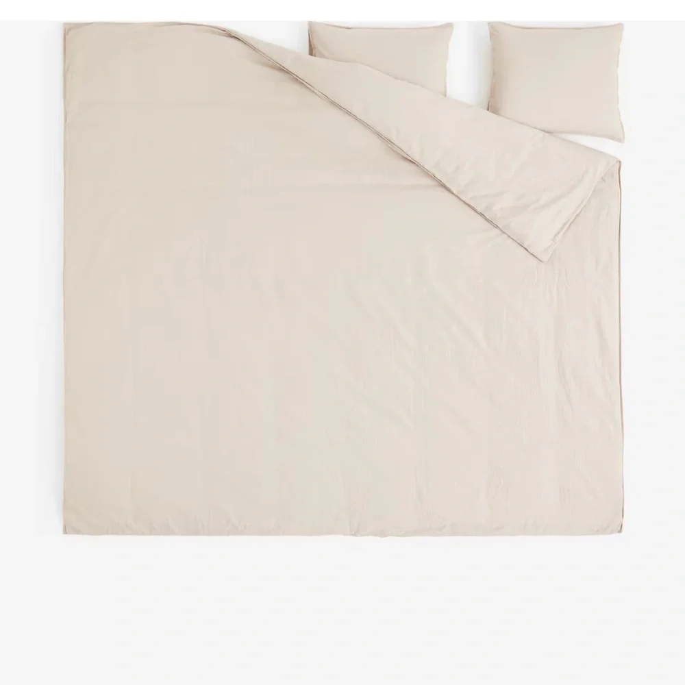 LINEN-BLEND/QUEEN DUVET COVER SET‎